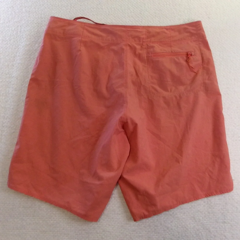 Patagonia Board Shorts Mens 32 Orange Coral Wavefarer Swim Trunks Surf